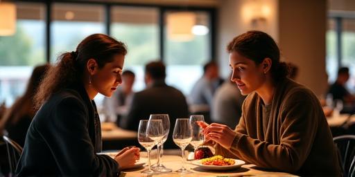 Environmentally conscious diners choosing sustainable restaurant options