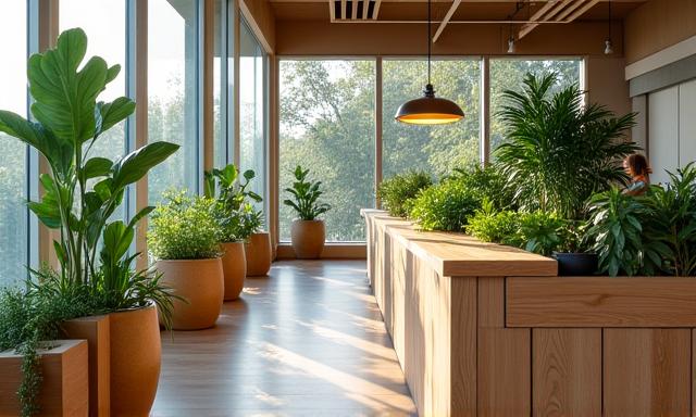Modern zero-waste restaurant with eco-friendly practices and sustainable ingredients